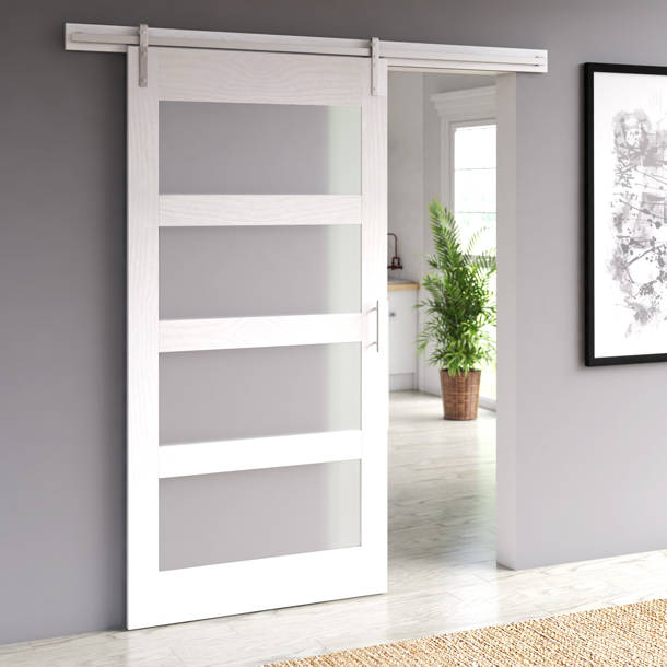 Gracie Oaks Abhishek Paneled 42” Wood Barn Door with Installation Hardware Kit & Reviews Wayfair